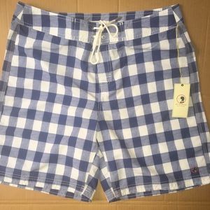 NWT Duck  Head Men’s  Blue/White Plaid Shorts